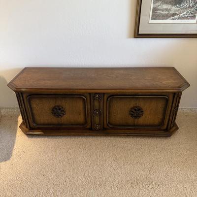 Vintage 1960s Drexel Mid-Century Low Cabinet with 2 Doors Brown