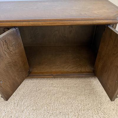 Vintage 1960s Drexel Mid-Century Low Cabinet with 2 Doors Brown
