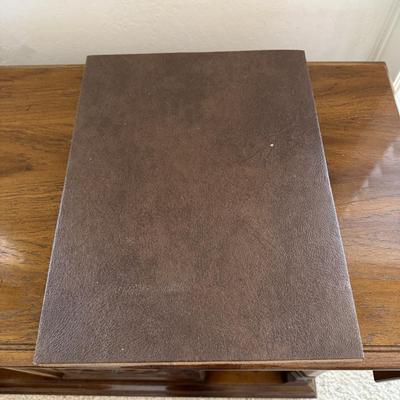 Vintage Thomasville Drop Leaf Sideboard Server with Table Pads Brown