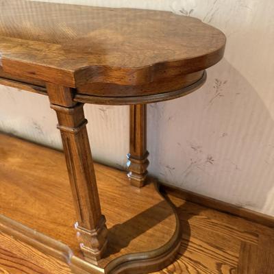 Vintage Wood Console Table 60" Rectangular Entryway with Storage