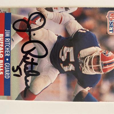 Buffalo Bills Jim Ritcher 1991 NFL #82 signed trading card