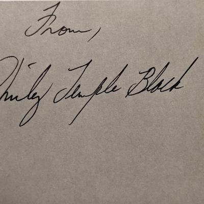 Shirley Temple Black signature