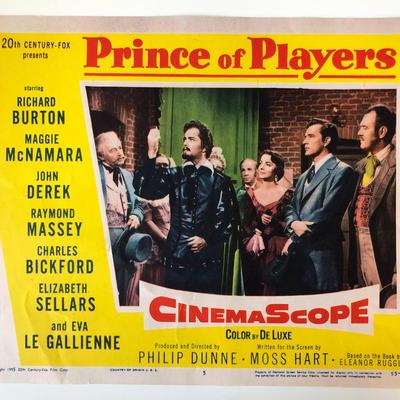 Prince of Players  original 1955 vintage lobby card