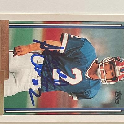 Buffalo Bills Steve Christie 1992 Topps #755 signed card