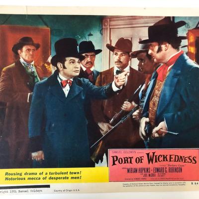 Port of Wickedness original 1954R  vintage lobby card