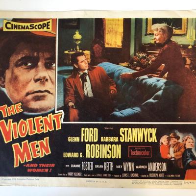 The Violent Men original 1954 vintage lobby card