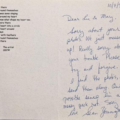 Bladerunner  Sean Young signed letter