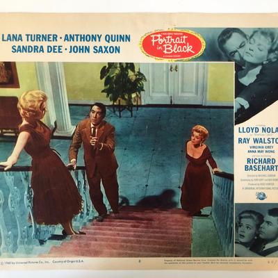 Portrait in Black original 1960 vintage lobby card