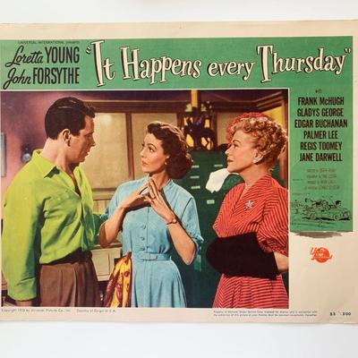 It Happens Every Thursday 
original 1953 vintage lobby card