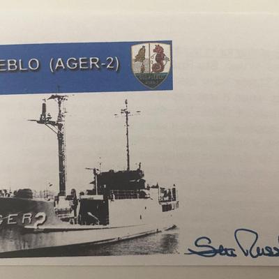 U.S.S. PUEBLO P.O.W. Seaman Edward S. Russell signed card