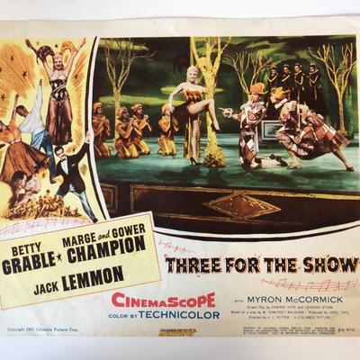 Three for the Show original 1954 vintage lobby card