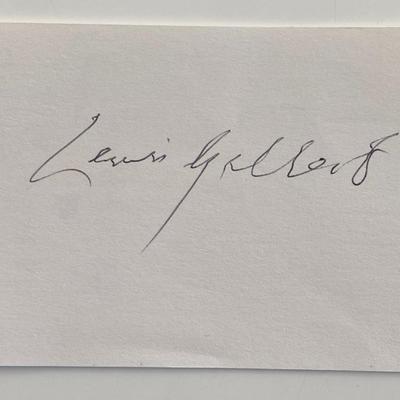 Director Lewis Allen original signature