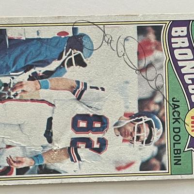 Denver Broncos Jack Dolbin 1997 Topps #113 signed trading card