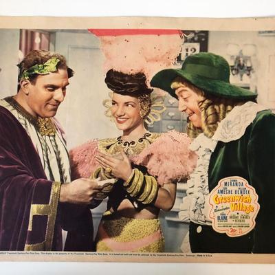 Greenwich Village original 1944 vintage lobby card