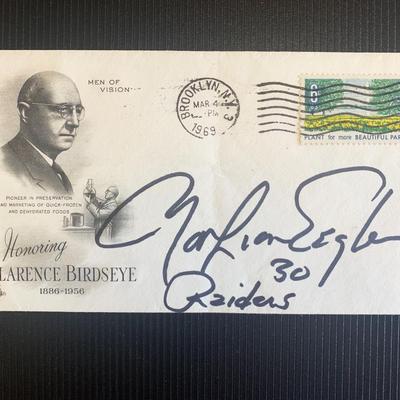 Mark van Eeghen signed first day cover