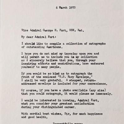 WW2 military Roger Harris signed letter