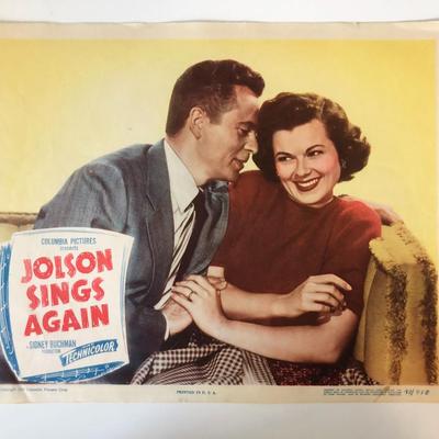 Jolson Sings Again original 1949 vintage lobby card