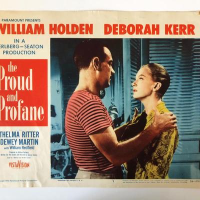 The Proud and Profane original 1956 vintage lobby card
