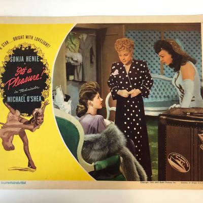 It's a Pleasure! original 1945 vintage lobby card