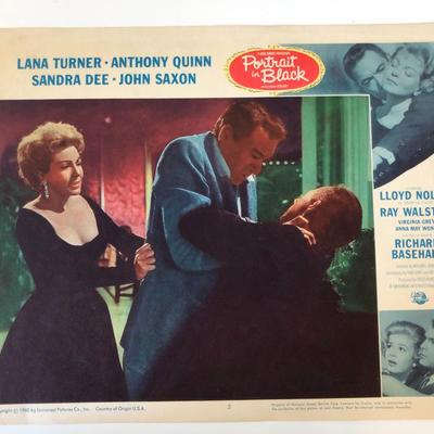 Portrait in Black original 1960 vintage lobby card
