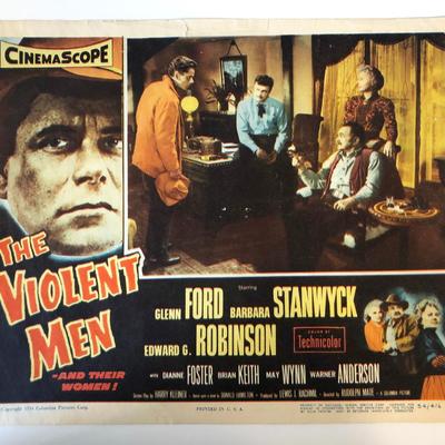 The Violent Men original 1954 vintage lobby card