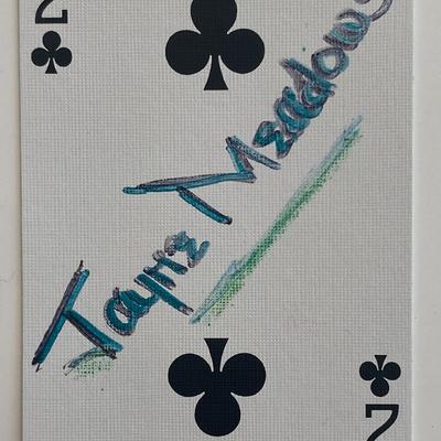 Jayne Meadows signed playing card