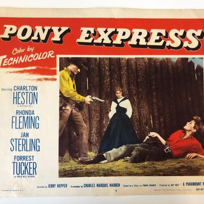 Pony Express original 1953 vintage lobby card