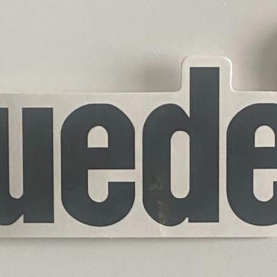 Suede logo sticker
