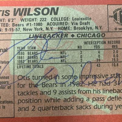 Chicago Bears Otis Wilson 1983 Topps #41 signed trading card