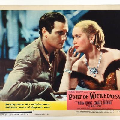 Port of Wickedness original 1954R  vintage lobby card