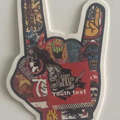Punk Rock hand sticker