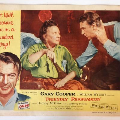 Friendly Persuasion original 1956 vintage lobby card