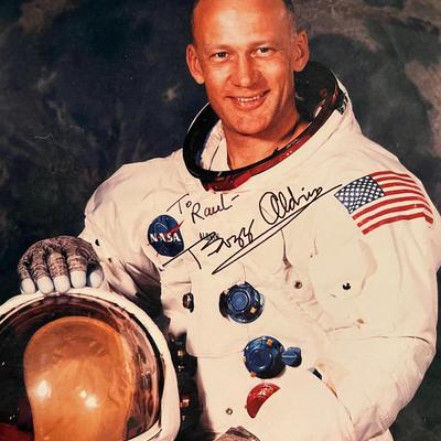 Buzz Aldrin facsimile signed photo