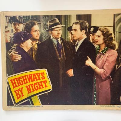 Highways by Night original 1942 vintage lobby card