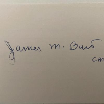 US Army Medal of Honor Recipient James M. Burt original signature cut