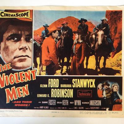 The Violent Men original 1954 vintage lobby card