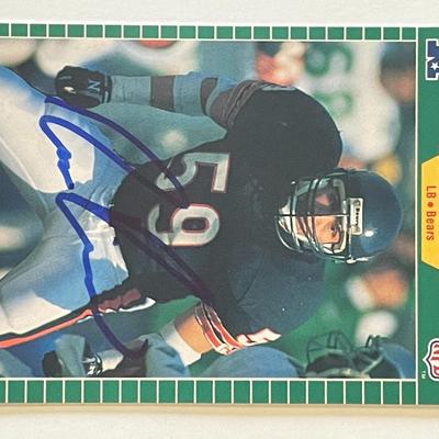 Chicago Bears Ron Rivera 1989 NFL #48 signed trading card