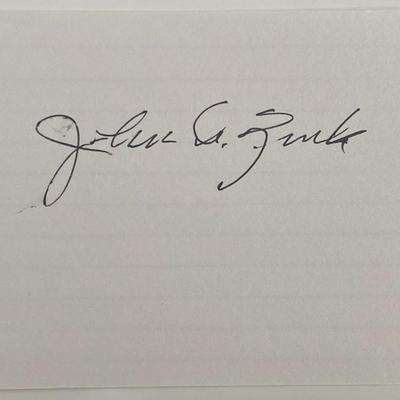 John C. Zinke original signature
