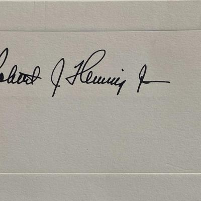 Robert J. Hemming original signature