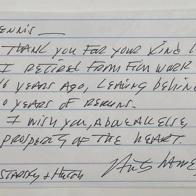 Antonio Fargas signed note