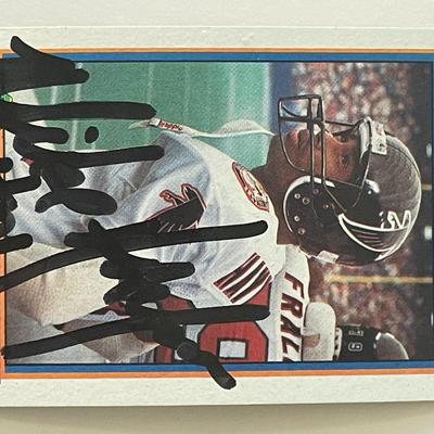 Atlanta Falcons Michael Haynes 1991 Topps #17 signed trading card