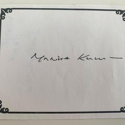 Maxine Kumin original signature