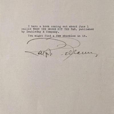 Ralph Bellamy printed signature