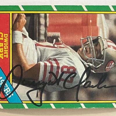 49ers Dwight Clark signed 1986 Topps #160 trading card