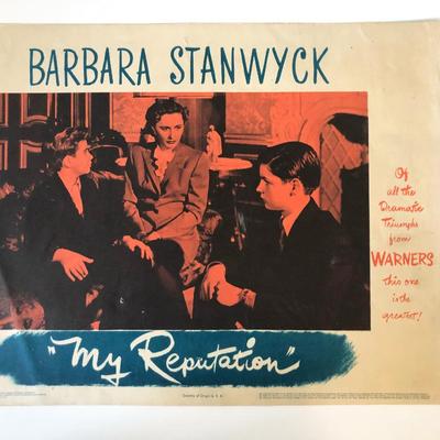 My Reputation original 1946 vintage lobby card