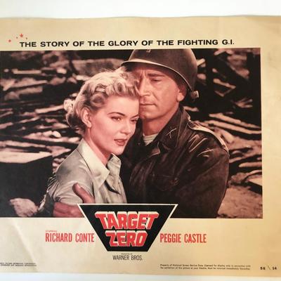 Target Zero original 1956 vintage lobby card