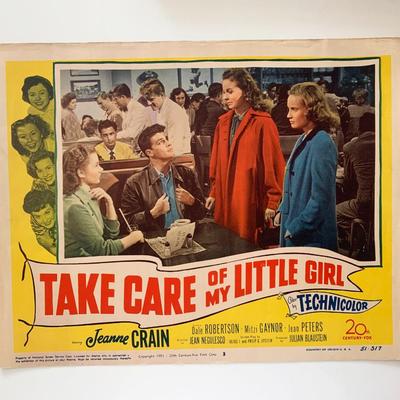 Take Care of My Little Girl original 1951 vintage lobby card