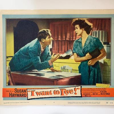 I Want to Live!  original 1958 vintage lobby card