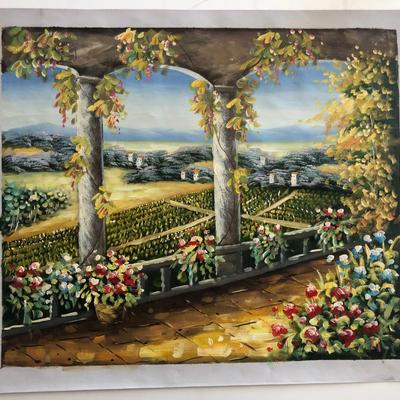 Countryside Scene Landscape original painting on canvas