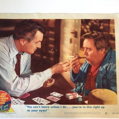 The Bribe original 1949 vintage lobby card